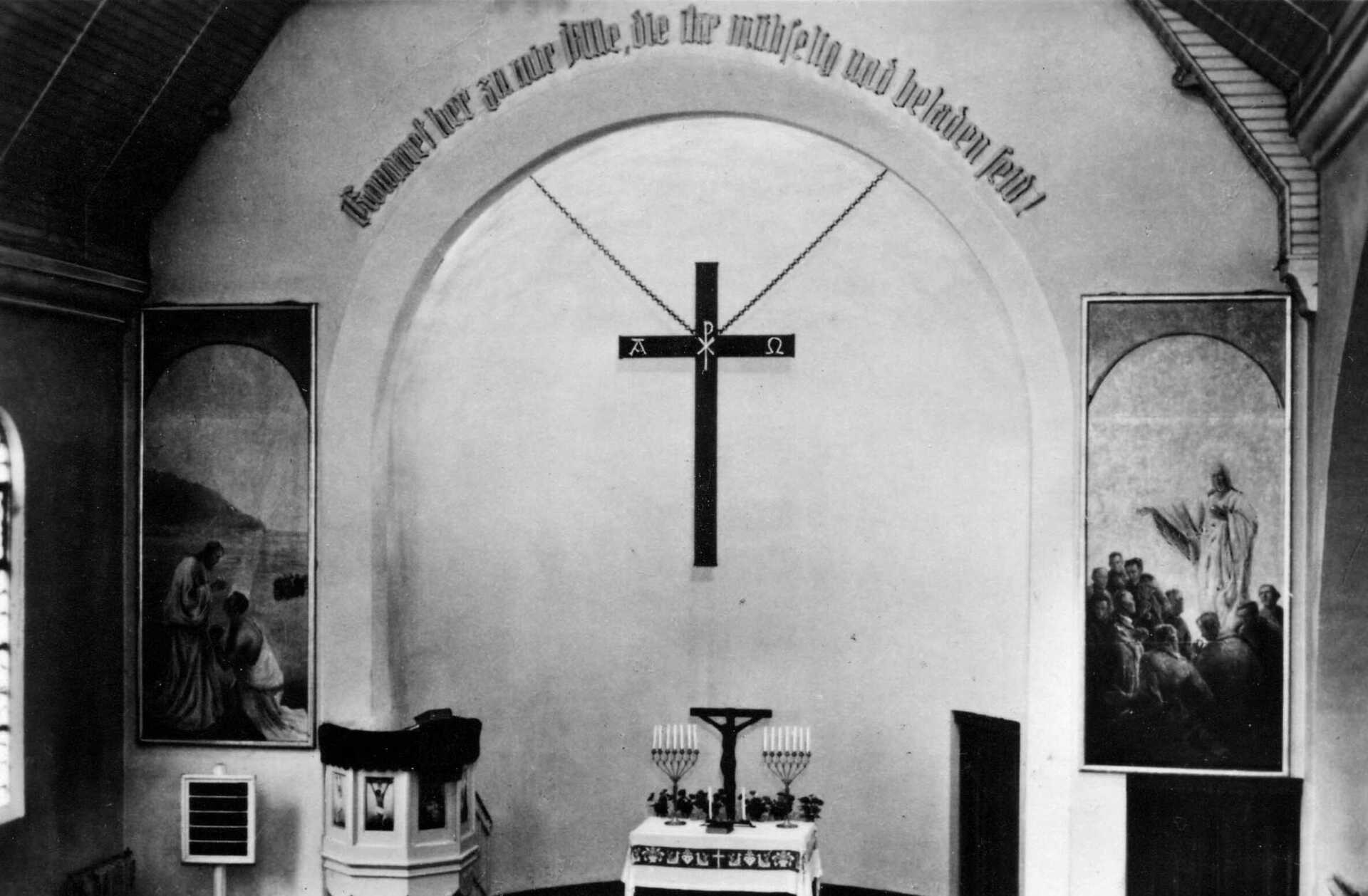 Innenraum der Hephata-Kirche, 1930er Jahre
