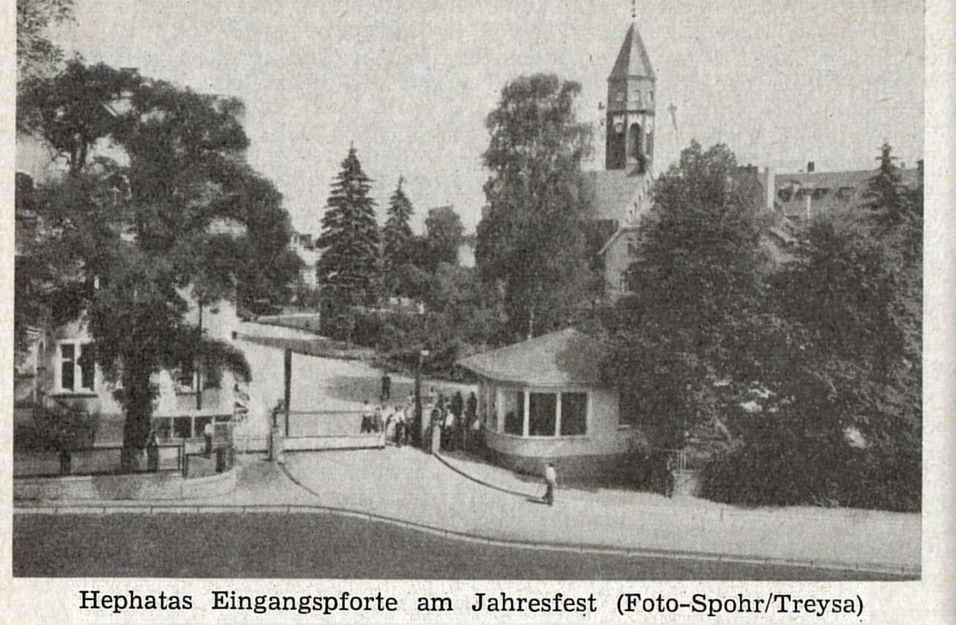 Blick auf die ehemalige Pforte, 1959